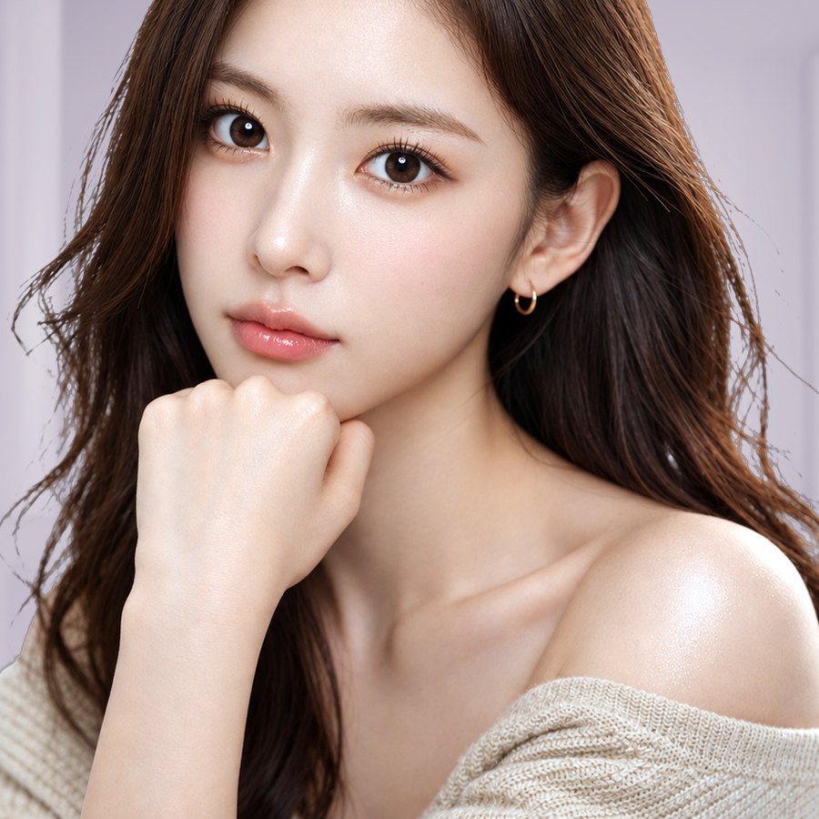자연스러운 눈매의 여성 모델